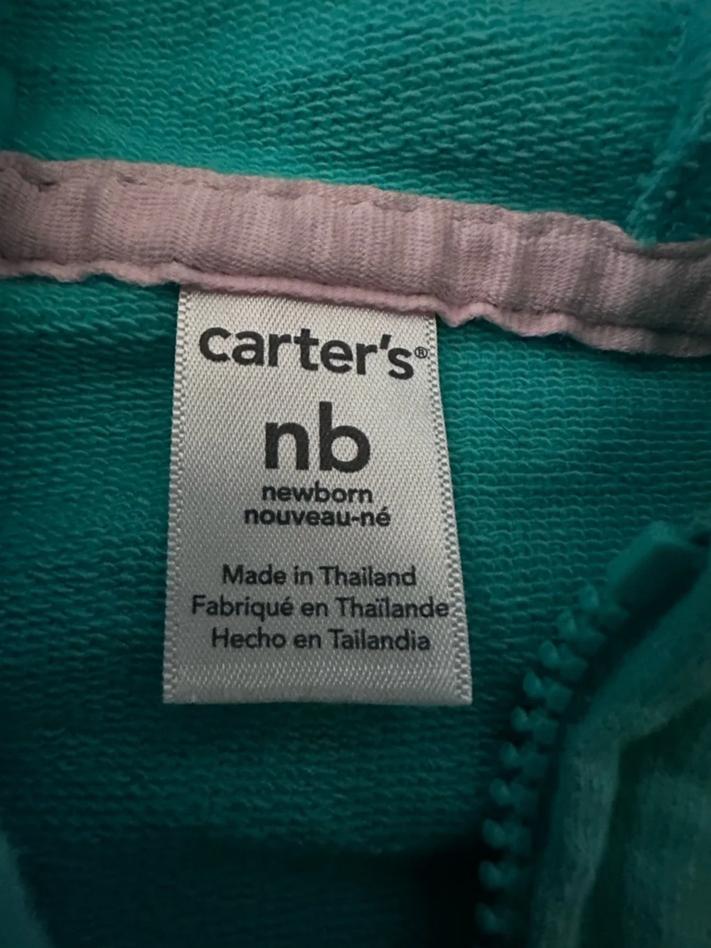 Carter's Hoodie For infant - Size newborn - Green - Weiner/Sausage Dog